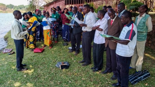 a group of brethren singing together