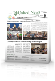 Tilted cover of September - October United News 2024